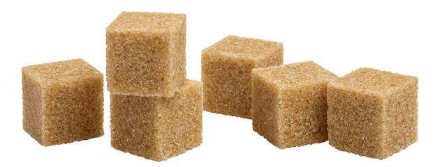 Brown sugar cubes, cut out