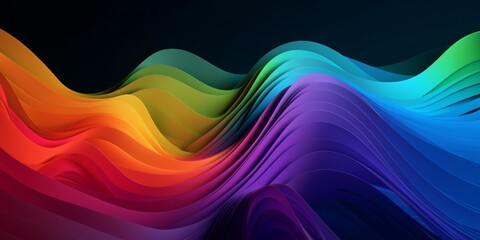 beautiful rainbow colors background with smooth lines, wallpaper, generative IA
