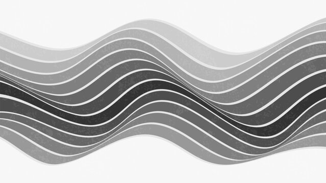 Abstract wavy background. Gray lines on gray texture background.