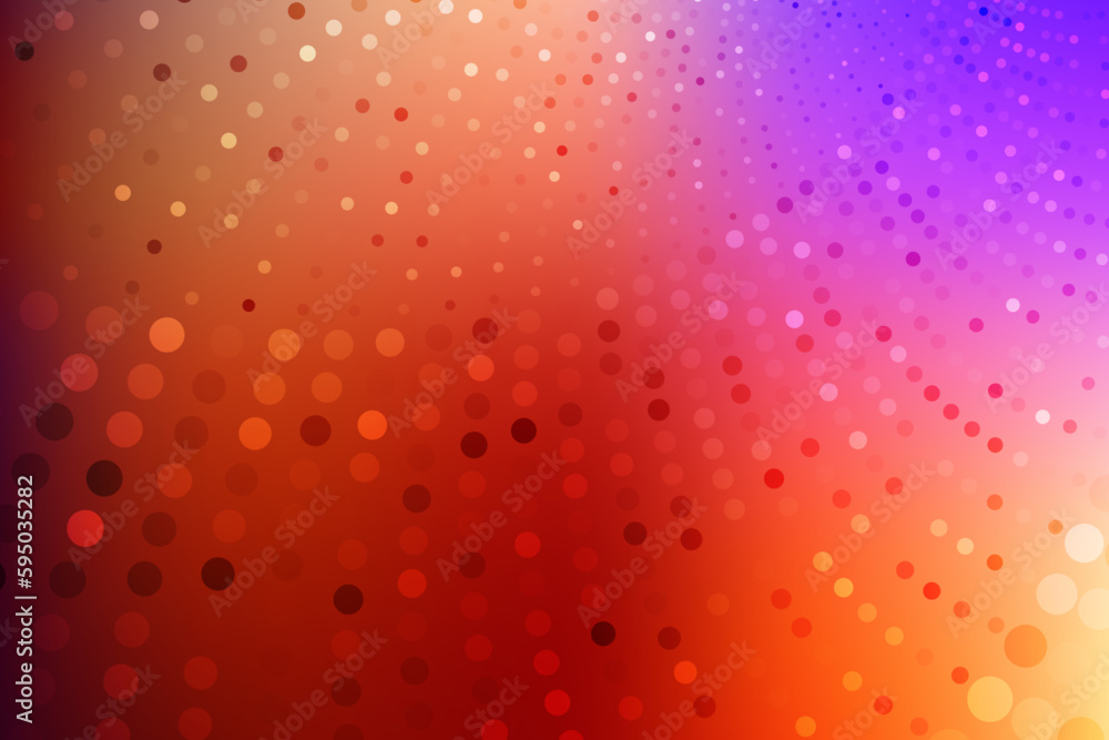 Aufkleber Abstract poster background for banner design with bright glowing particles. Futuristic graphic vector dots design. Modern art template. Abstract neon halftone background. Glowing neon dots backdrop