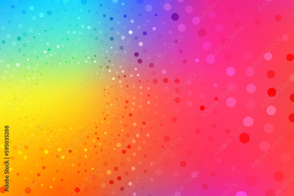 Aufkleber Abstract poster background for banner design with bright glowing particles. Futuristic graphic vector dots design. Modern art template. Abstract neon halftone background. Glowing neon dots backdrop