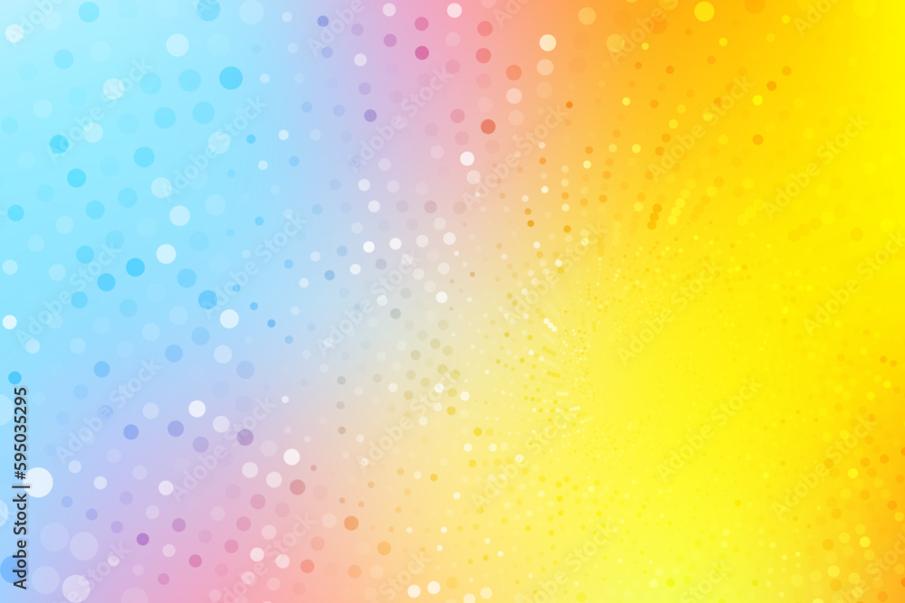 Aufkleber Abstract poster background for banner design with bright glowing particles. Futuristic graphic vector dots design. Modern art template. Abstract neon halftone background. Glowing neon dots backdrop