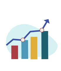 bar graph and arrows