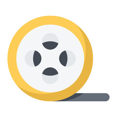 Fototapeta premium Film Roll Flat Icon