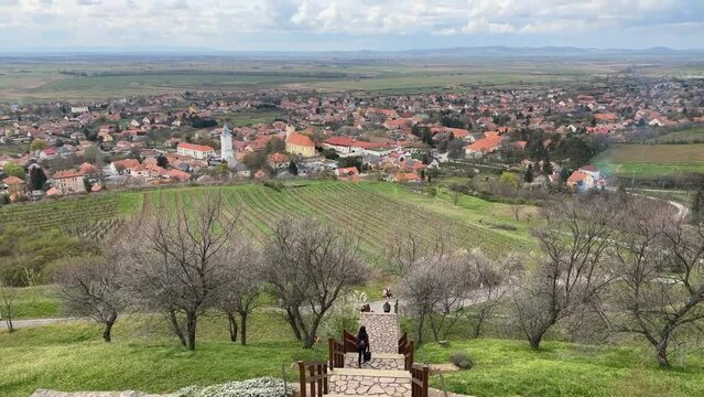 View of the village of Tarcal in Hungary