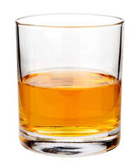 Glass of whiskey or whisky or american Kentucky bourbon