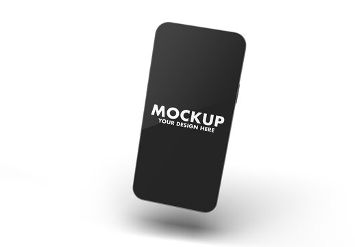 Realistic iPhone Pro Max Mockup on a Simple Clean White Background With Shadows