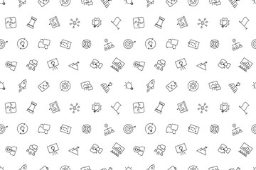 Vector creative business solution pattern. Creative business solution seamless background	
