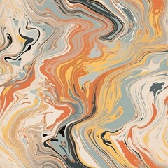 Fluid speculative marble depict organize. Seamless pattern, AI Generated