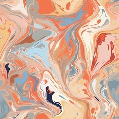 Liquid theoretical marble depict organize. Seamless pattern, AI Generated