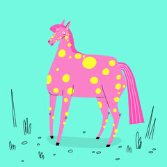 bright, horse vector illustration