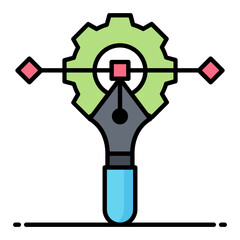 Design Line Color Icon