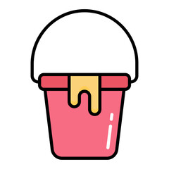 Color Bucket Line Color Icon