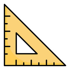 Geometric Ruler Line Color Icon