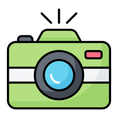Camera Line Color Icon