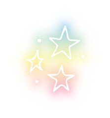 Obraz premium Set of Star neon