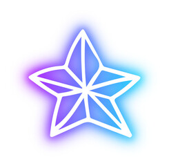 Obraz premium Set of Star neon