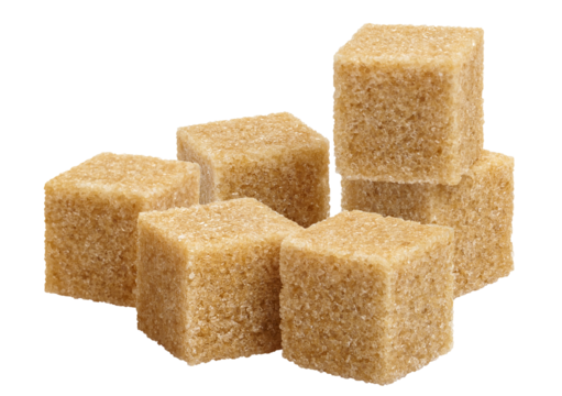 Brown sugar cubes, cut out