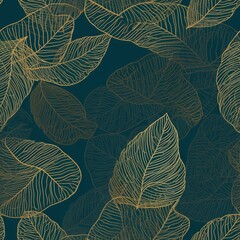 Bloom arrange, philodendron plant with brilliant parcel takes off with monstera plants line craftsmanship. Seamless pattern, AI Generated
