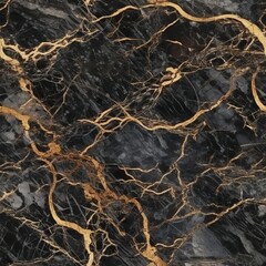 Pitiful marble surface foundation, common marble with brown wavy veins. Seamless pattern, AI Generated