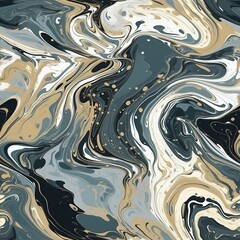 A organize made through the fluid curiously depict method, taking after marble. Seamless pattern, AI Generated