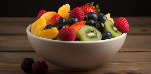 A bowl of Fruit!
Strawberries, oranges, kiwis,...