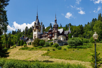 Fototapeta na wymiar The Royal Peles Castle in Romania