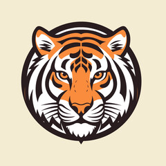 Tiger logo. Head tiger vector illustration. Logo tiger