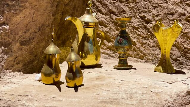 Wadi Rum Golden Treasuares. Golden Bowls Close Up View