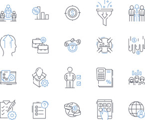 Healthcare innovation line icons collection. Nanomedicine, Telemedicine, Digitalization, Wearables, Biotechnology, Genomics, Genome editing vector and linear illustration. Personalized medicine