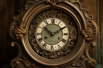 Fototapeta na wymiar Time to Heal - Ornate Clock. Generative AI