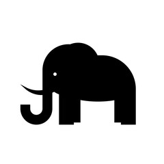Elephant Icon. Transparent background. Vector Illustration.