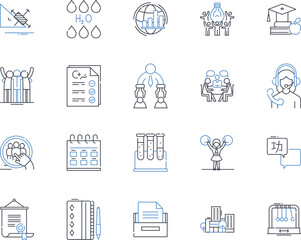 Challenges and trials line icons collection. Difficulties, Obstacles, Struggles, Adversity, Hurdles, Hardship, Contingencies vector and linear illustration. Vicissitudes,Setbacks,Troubles outline