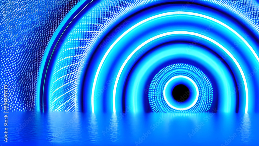 Aufkleber abstract digital tech sci-fi tunnel speed movement loading concept design background