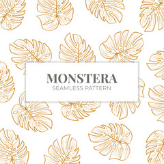 Vector monstera seamless pattern © Ardani