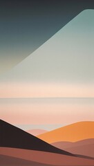 Painting of a desert, generative ai