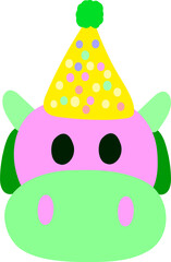 Birthday pastel colours cow