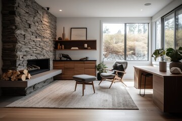 Fototapeta premium working room for home interior architecture with a minimalist style