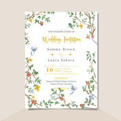Simple wedding card template