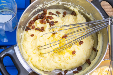 Zubereitung Grießschnitten Schritt für Schritt mit Apfelkompott Apfel Kompott 