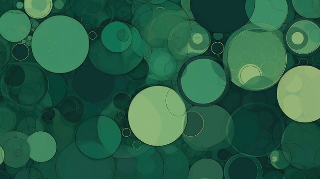A background with a repeating pattern of circles in different shades of green.
