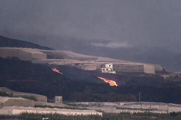 Fototapeta premium Lava del volcán, La Palma, Islas Canarias 