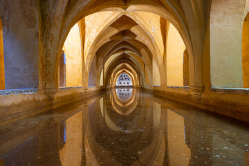 Naklejka premium Baños de Doña Maria de Padilla, Real Alcazar de Sevilla