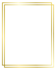 Obraz premium Gold frame isolated on white. Vector golden frame