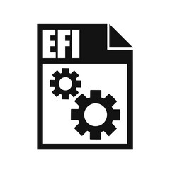 EFI File Vector Icon, Flat Design Style