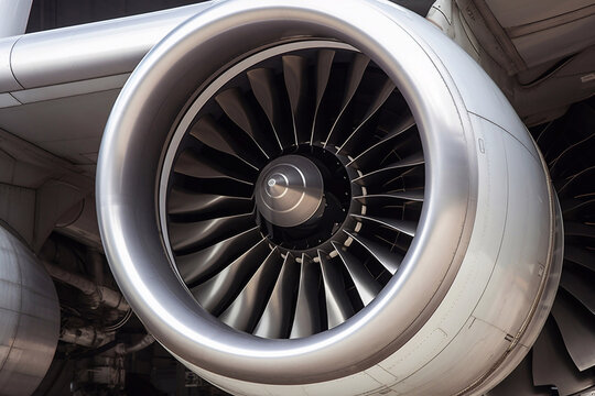 passenger aircraft turbine. AI Generated