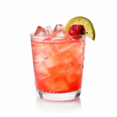 Bacardi Cocktail cocktail Isolated on White. Generative AI