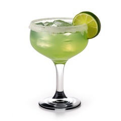 Margarita cocktail Isolated on White. Generative AI