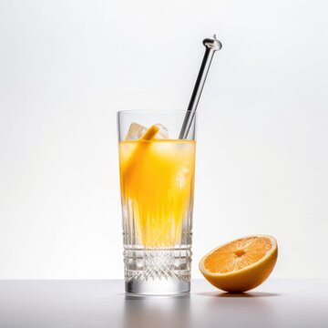 Screwdriver cocktail Isolated on White. Generative AI