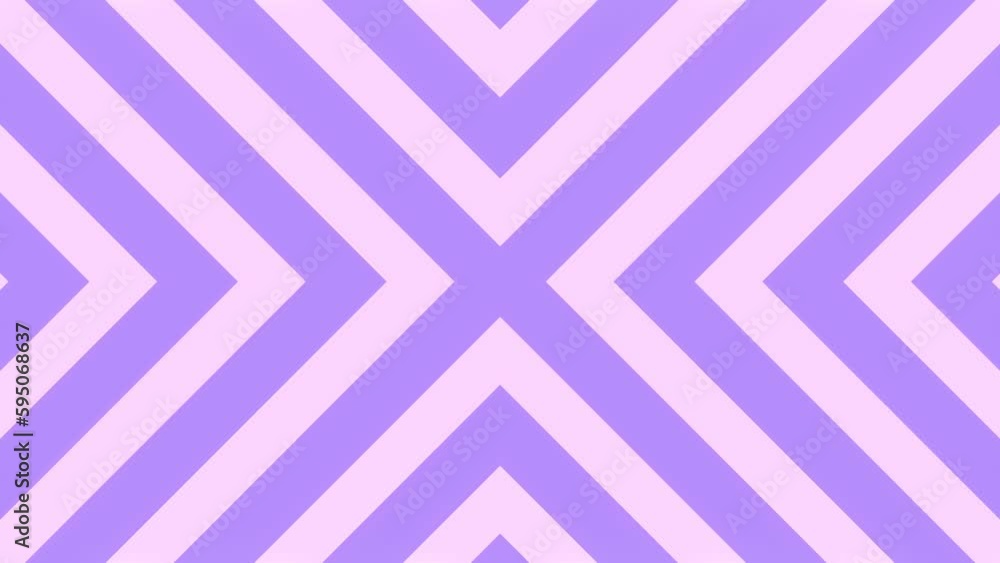 Aufkleber Symmetrical pattern of transforming geometric figures 3d render loop animation